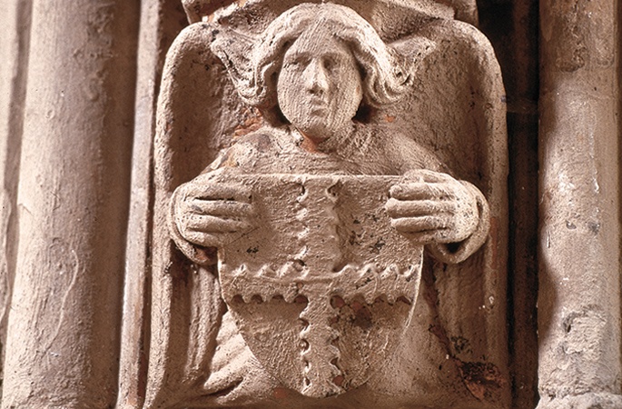 Angel with engrailed cross, Rosslyn Chapel