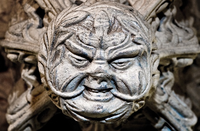 Green man carving Rosslyn Chapel