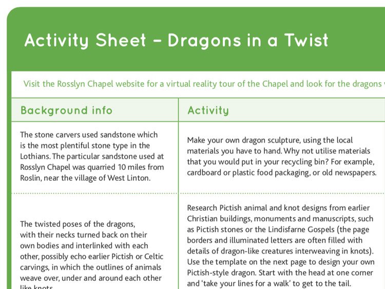 Dragons in a Twist activity ideas