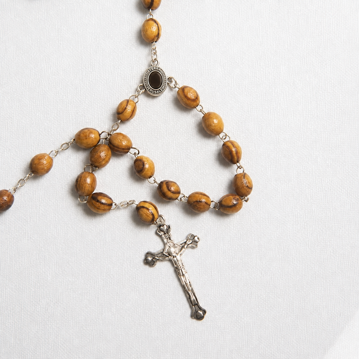 Silver Links Rosary Beads