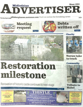 Midlothian Advertiser featuring Rosslyn Castle restoration