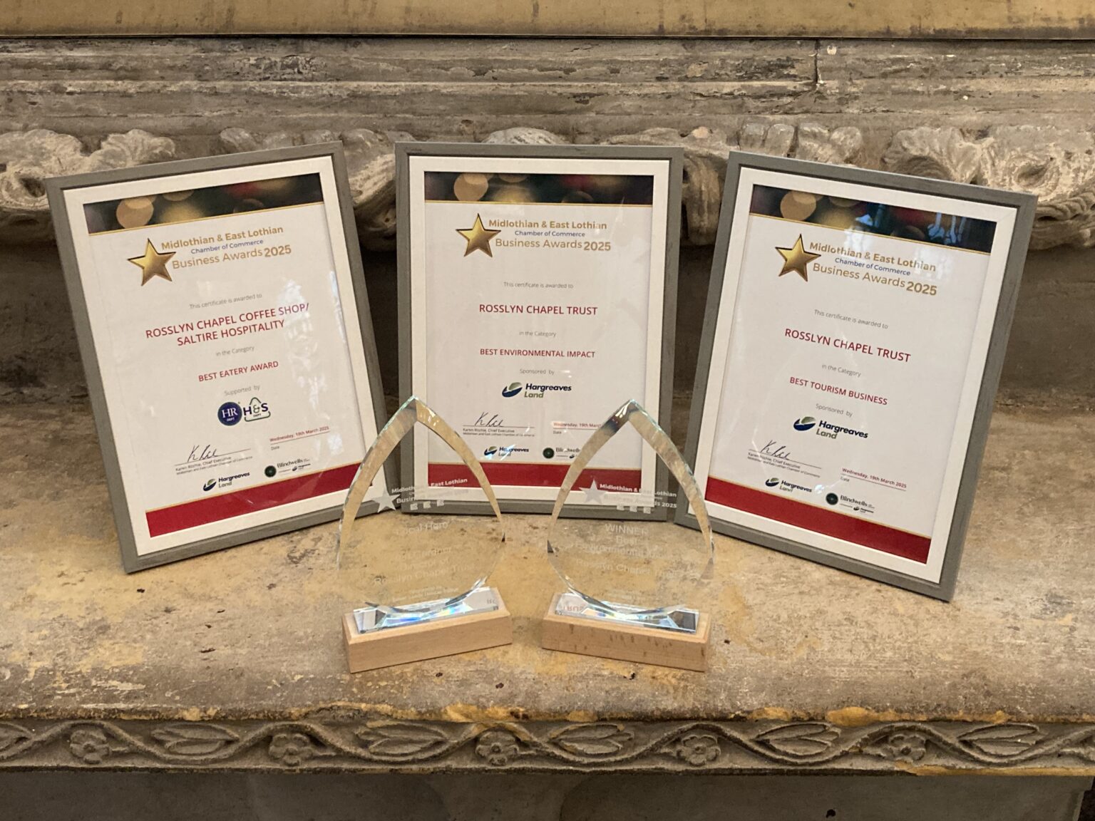 Chamber awards Midlothian Chamber of Commerce Awards for Rosslyn Chapel 2025