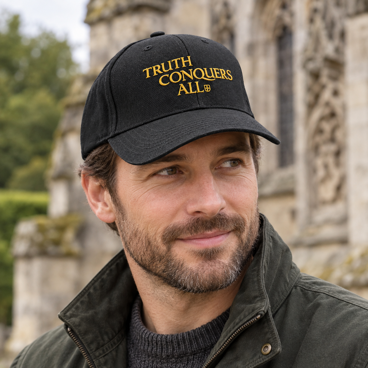 Truth Conquers All Black Baseball Cap