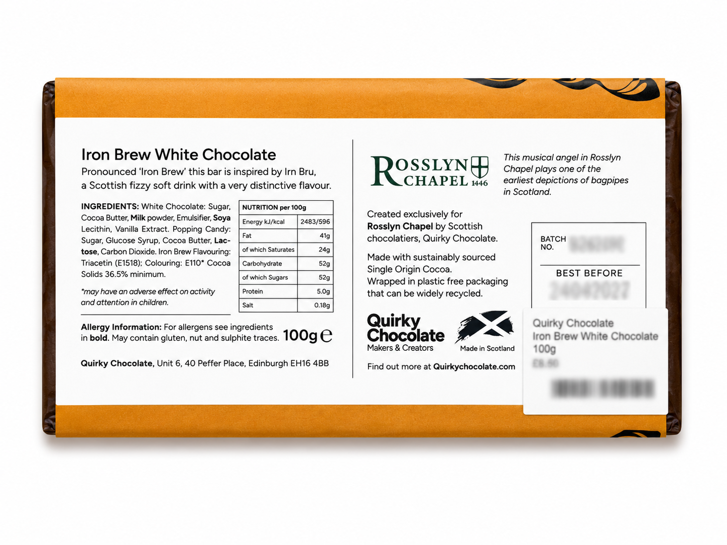 Iron Brew White Chocolate (100g)