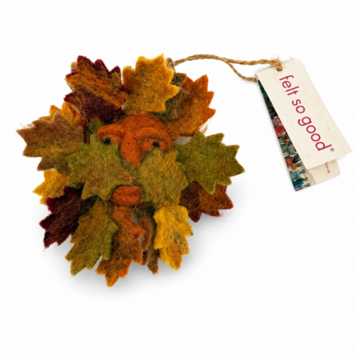 Autumn Green Man Felt Decoration