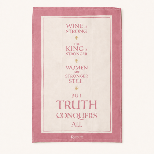 Truth Conquers All Tea Towel (Pink)