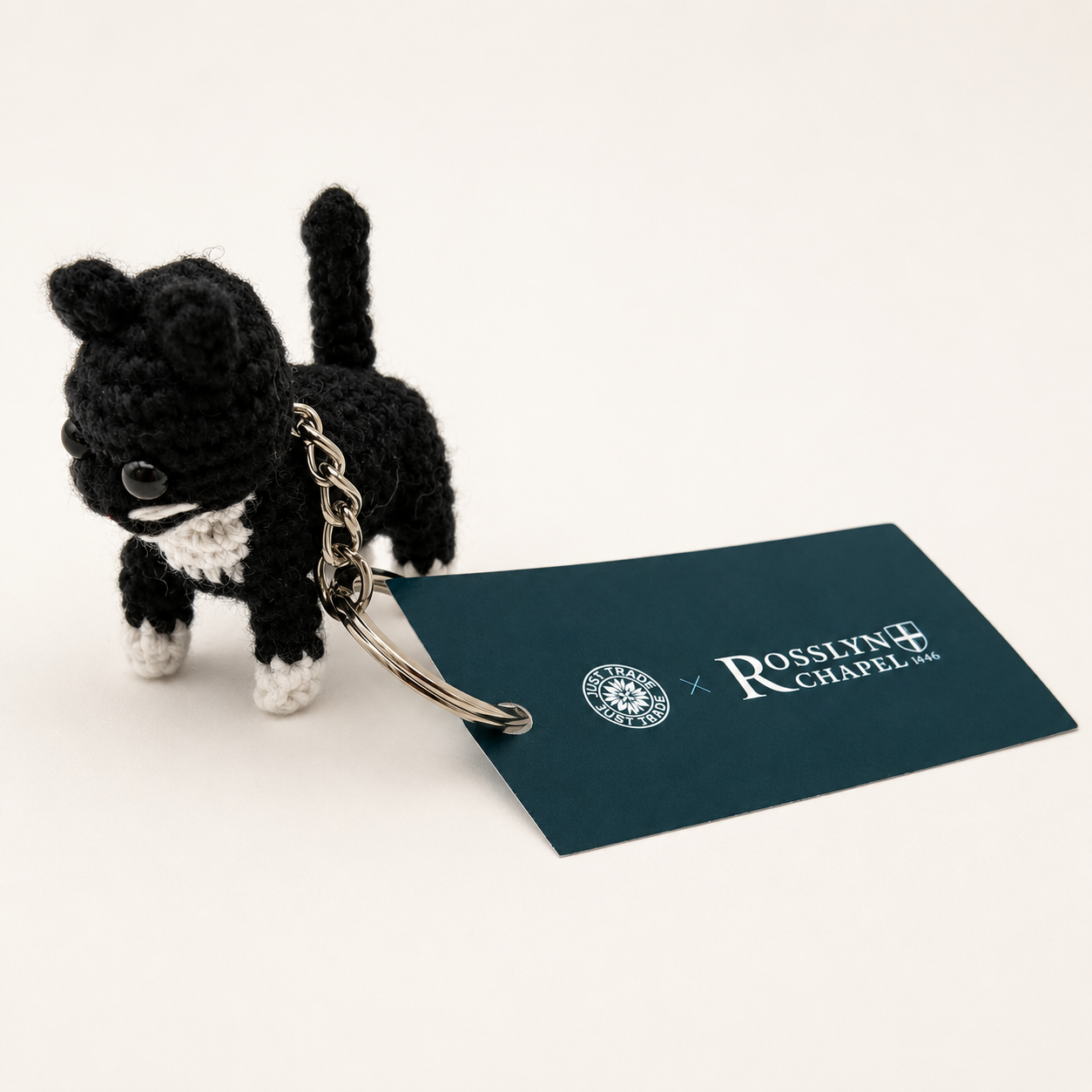 William the Chapel Cat Crochet Keyring