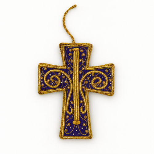 Purple Cross Decoration