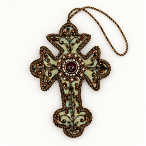 Turquoise Cross Decoration