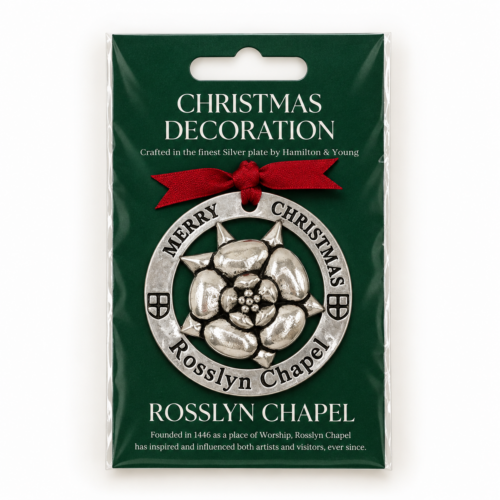 Silver Plated Rosslyn Chapel Rose Decoration